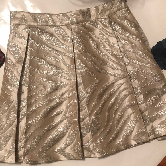 Brooklyn Industries metallic brocade mini skirt - Picture 3 of 8